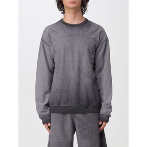 Diesel Men Relaxed Fit Graphic Print Crewneck Jumper Diesel In Cotton Blend
